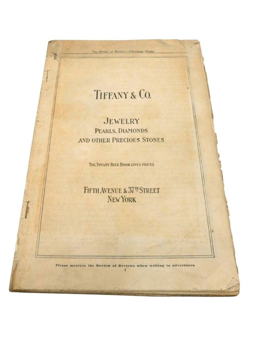 Tiffany and Company Jewelry The Review of Reviews Advertising Ads Section 1915